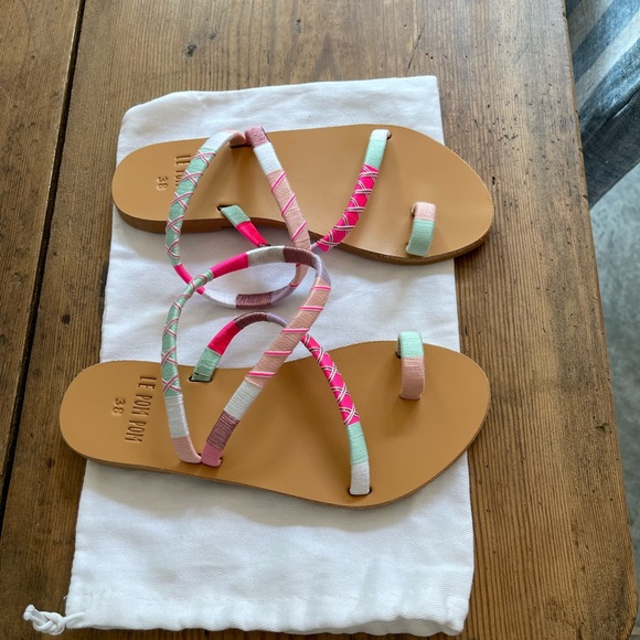 Le Pom Pom wrap sandals - Picture 4 of 6